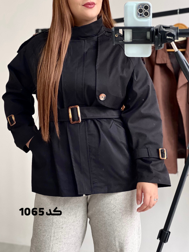 ترنچ کد کتان زارا آستر دار قد ۷۰ کد ۱۰۶۵